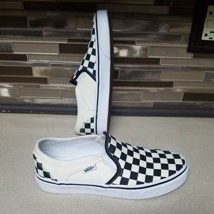 Vans checkered slip on canvas shoe